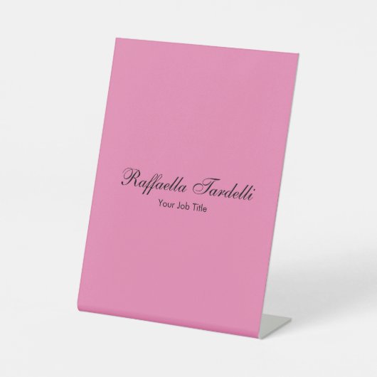 Minimalistische personalisierte, benutzerdefiniert sockelschild (Vorderseite)