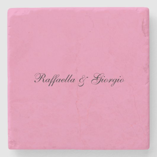 Minimalistische personalisierte, benutzerdefiniert steinuntersetzer (Vorderseite)