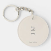 Minimalistische Personalisierte Bezeichnung und In Schlüsselanhänger (Vorderseite)