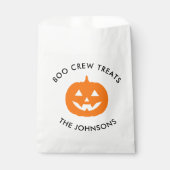 Minimalistische Personalisierte Boo-Crew Halloween Geschenktütchen (Vorderseite)