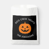 Minimalistische Personalisierte Boo-Crew Halloween Geschenktütchen (Vorderseite)