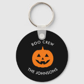 Minimalistische Personalisierte Boo-Crew Halloween Schlüsselanhänger (Rückseite)