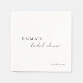 Minimalistische personalisierte Brautparty Serviette (Vorderseite)
