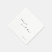Minimalistische personalisierte Brautparty Serviette (Ecke)