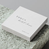 Minimalistische personalisierte Brautparty Serviette