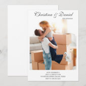 Minimalistische Personalisierte Foto-Vertragsparte Einladung (Vorne/Hinten)