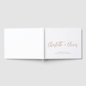 Minimalistische Personalisierte Goldtypografie Gästebuch (Voll)