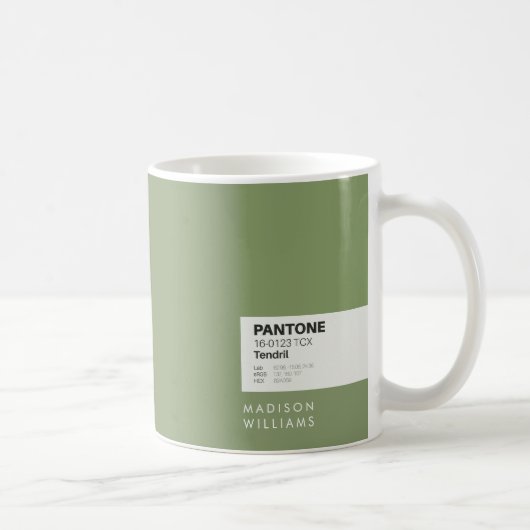 Minimalistische personalisierte Kaffeetasse mit in (Rechts)