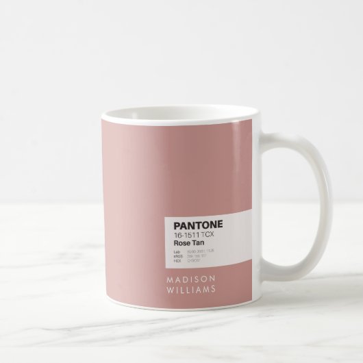Minimalistische personalisierte Kaffeetasse mit in (Rechts)