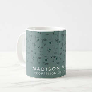 Minimalistische personalisierte Kaffeetasse mit in