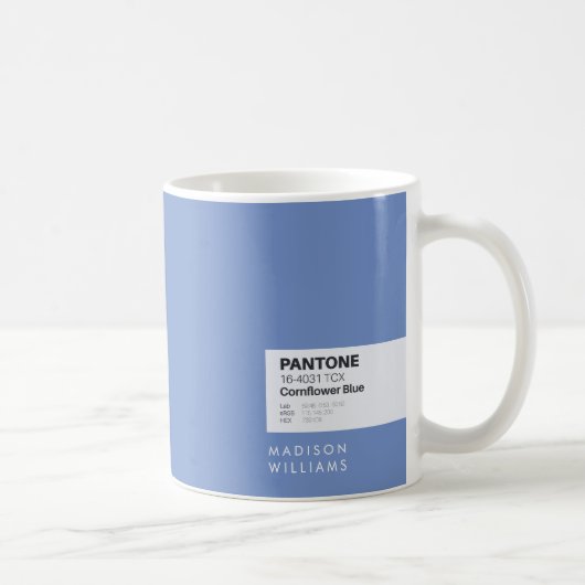 Minimalistische personalisierte Kaffeetasse mit in (Rechts)