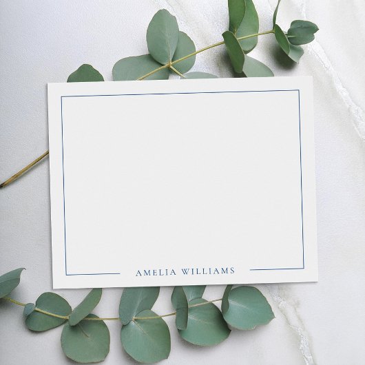 Minimalistische Personalisierte Monogramm-Bezeichn Mitteilungskarte