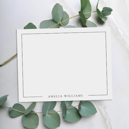 Minimalistische Personalisierte Monogramm-Bezeichn Mitteilungskarte