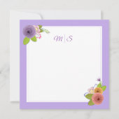 Minimalistische Personalisierte Monogramm-Floral-K Dankeskarte (Vorderseite)