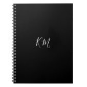 Minimalistische personalisierte Monogramm-Initiale Notizblock (Vorderseite)