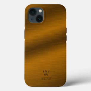 Minimalistische personalisierte Monogramm Kupfer-O iPhone 13 Hülle