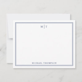 Minimalistische Personalisierte Monogrammkarte Dankeskarte