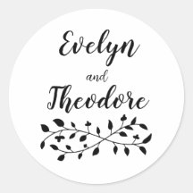 Minimalistische personalisierte Namens-Hochzeitsau
