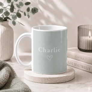 Minimalistische personalisierte Namens-Tasse Kaffeetasse