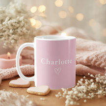 Minimalistische personalisierte Namens-Tasse