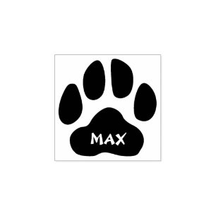 Minimalistische Personalisierte Paw Print Kautschu Gummistempel
