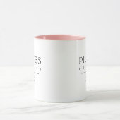 Minimalistische Personalisierte Rosa Pilates Prinz Tasse (Zentrum)