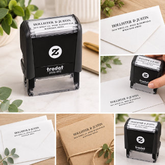 Minimalistische personalisierte Rücksendeadresse Permastempel