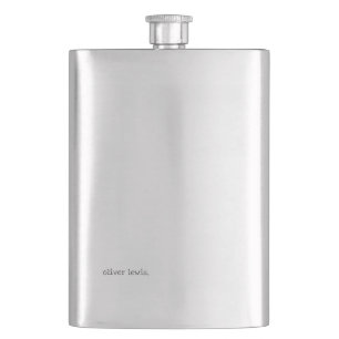 Minimalistische Personalisierte Schreibmaschinen-N Flachmann