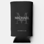 Minimalistische Personalisierte Trauzeugen können Selters Dosenkühler (Vorderseite)