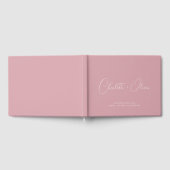 Minimalistische Personalisierte Typografie Pink-Ho Gästebuch (Voll)