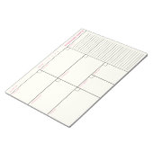 Minimalistische Personalisierte Wochenplaneragenda Notizblock (angewinkelt)