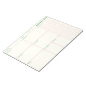 Minimalistische Personalisierte Wochenplaneragenda Notizblock (angewinkelt)