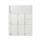 Minimalistische Personalisierte Wochenplaneragenda Notizblock (Rotiert)