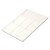 Minimalistische Personalisierte Wochenplaneragenda Notizblock (angewinkelt)