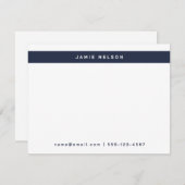 Minimalistische Personengrenzengestationierung Nav Mitteilungskarte (Vorne/Hinten)