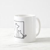 Minimalistische Pet-Liebe - Das perfekte Design fü Kaffeetasse (VorderseiteRechts)