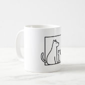 Minimalistische Pet-Liebe - Das perfekte Design fü Kaffeetasse (Vorderseite Links)