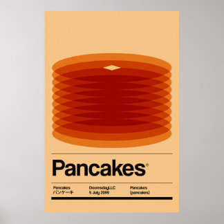 Minimalistische Pfannkuchen Poster