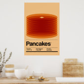 Minimalistische Pfannkuchen Poster (Küche)