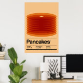 Minimalistische Pfannkuchen Poster (Heimbüro)