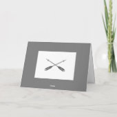 Minimalistische Pfeifensehen | Grau Dankeskarte (Rückseite)