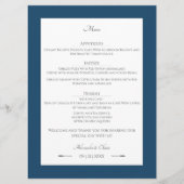 Minimalistische Pfeifensehen | Marseille Blue Menükarte (Vorderseite)