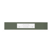 Minimalistische Pfeifensehen | Olive Green Einladungsbanderole (Flach)