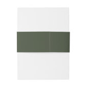 Minimalistische Pfeifensehen | Olive Green Einladungsbanderole (Rückseitenbeispiel)