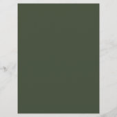 Minimalistische Pfeifensehen | Olive Green Menükarte (Rückseite)