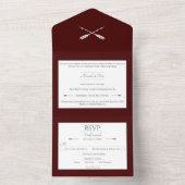 Minimalistische Pfeifensehen | Rot All In One Einladung (Innen Boden)