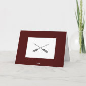 Minimalistische Pfeifensehen | Rot Dankeskarte (Rückseite)