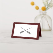 Minimalistische Pfeifensehen | Rot Platzkarte (Rückseite)