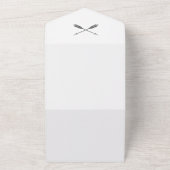 Minimalistische Pfeifensehen | weiß All In One Einladung (Außenbereich)