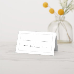 Minimalistische Pfeifensehen   weiß Platzkarte
